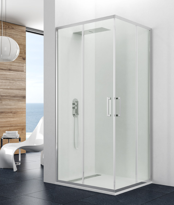 ДУШ ПАРАВАН с плъзгащи  врати  100х90 см GME PRESTIGE  TITAN CORNER  8/6 мм стъкла